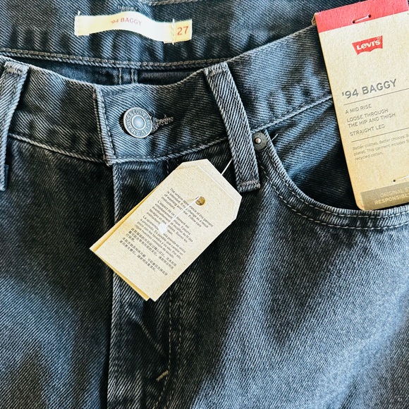 Levi's Women's 94 Baggy Jeans Black Size 27 x 31 - Picture 10 of 11